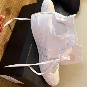 White High-Top Converse All Stars